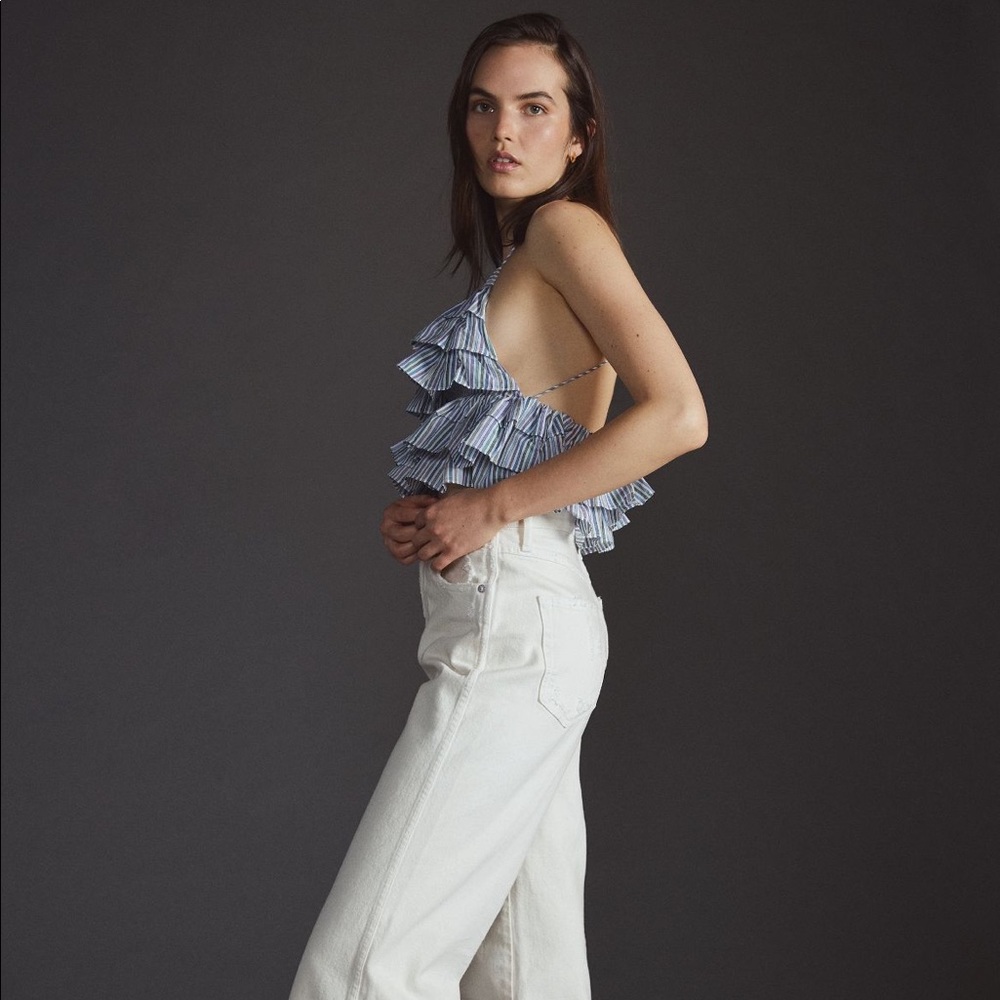 NWT Magali Pascal Layered Ruffle Tank - Size L - Picture 3 of 5